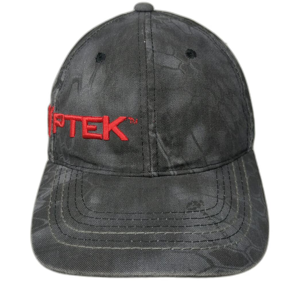 Kryptek Snapback Hat Gray Black Red One Size Camo Spartan Logo Tactical Cap